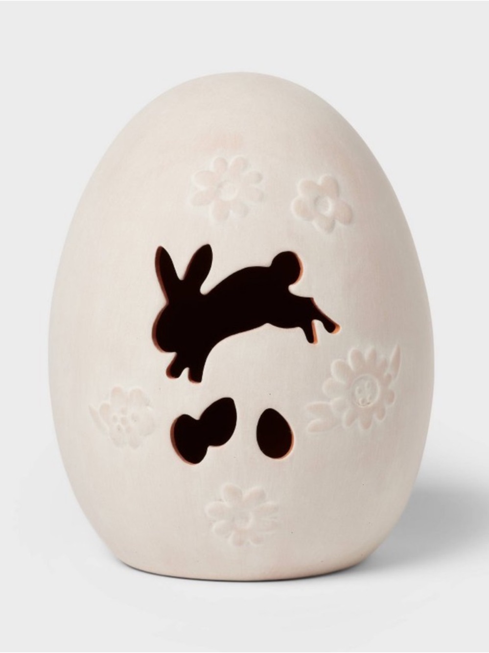 New! Spritz 8" Decorative Terracotta Easter Egg
White with Bunny Cutouts, 2026